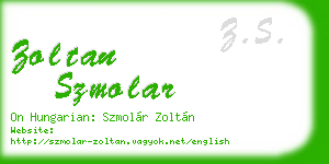 zoltan szmolar business card